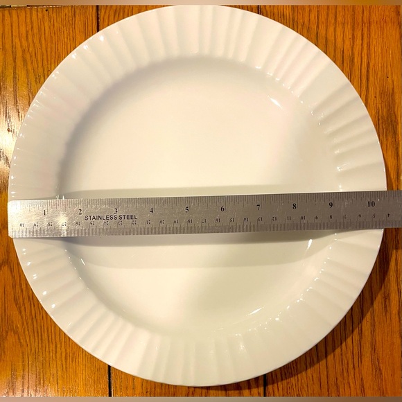 Corningware Tableware,Casual China 2 dinner plates 10 3/4 inch French White - Picture 5 of 5
